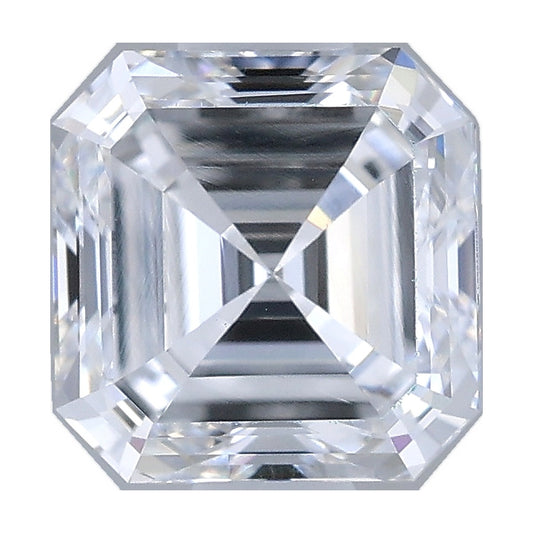 0.70 ct asscher lab-grown diamond, D color, VS2 clarity, IGI certified, still from its 360° video