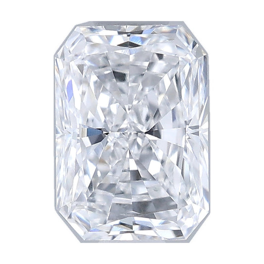 0.71 ct radiant lab-grown diamond, D color, VVS2 clarity, IGI certified, still from its 360° video