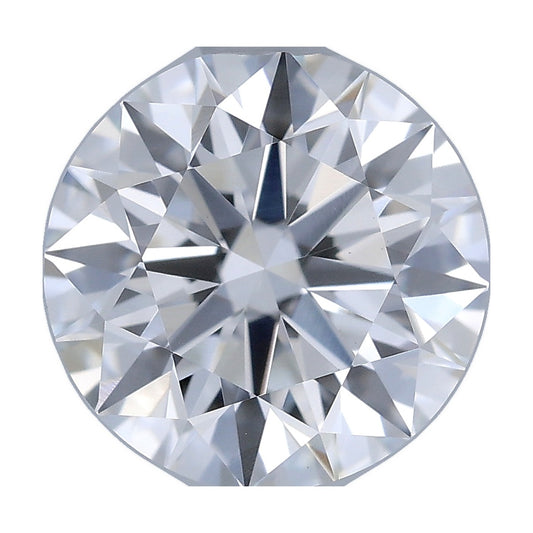 0.71 ct round lab-grown diamond, E color, VVS2 clarity, IGI certified, still from its 360° video