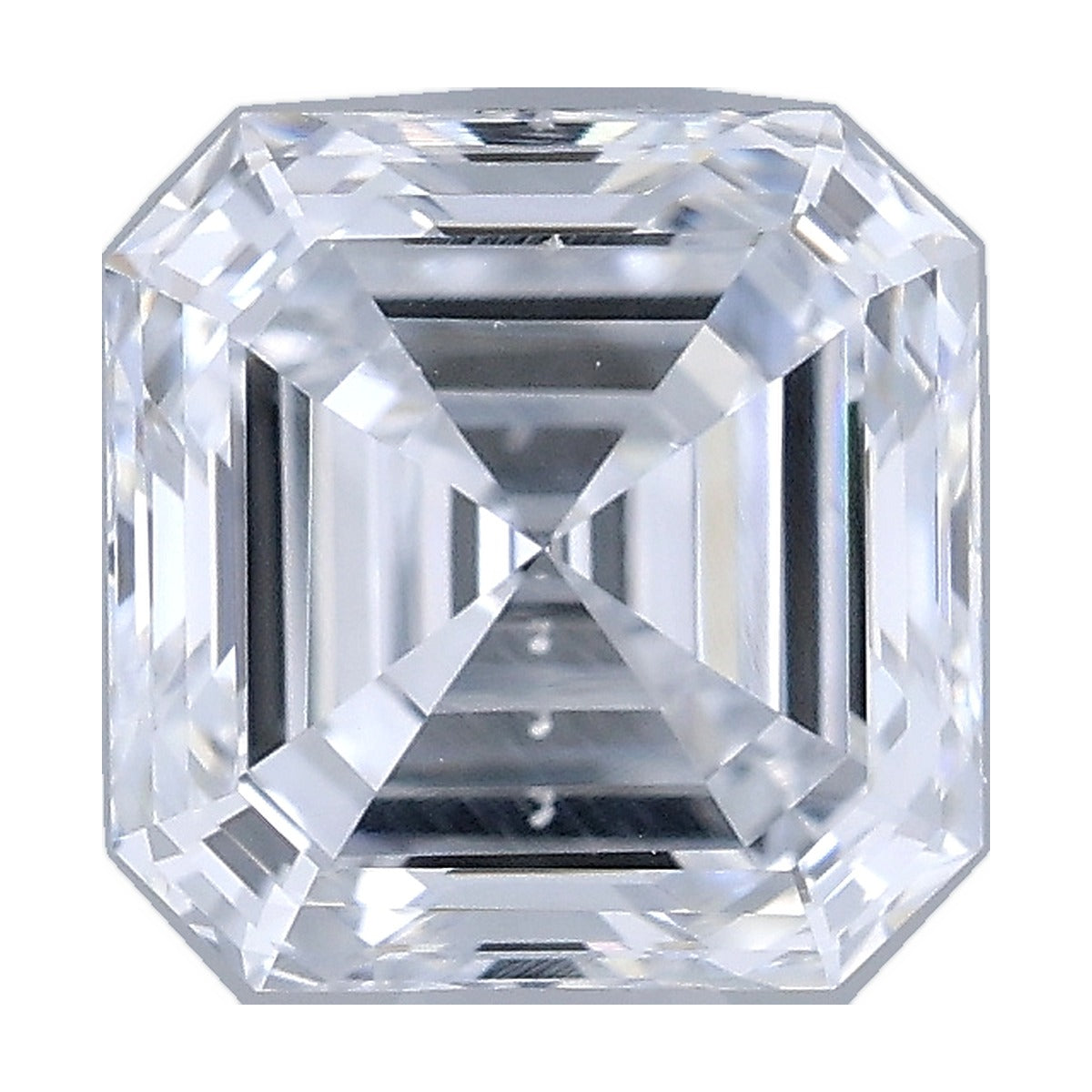 0.72 ct asscher lab-grown diamond, D color, SI1 clarity, IGI certified, still from its 360° video