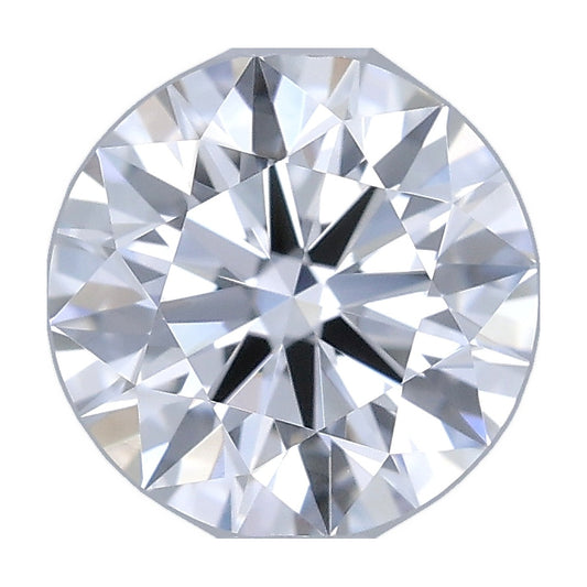 0.73 ct round lab-grown diamond, D color, VVS2 clarity, IGI certified, still from its 360° video