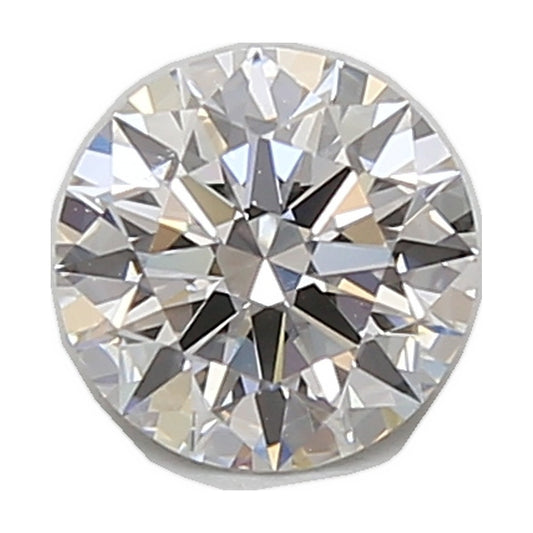 0.73 ct round lab-grown diamond, E color, VVS2 clarity, IGI certified, still from its 360° video