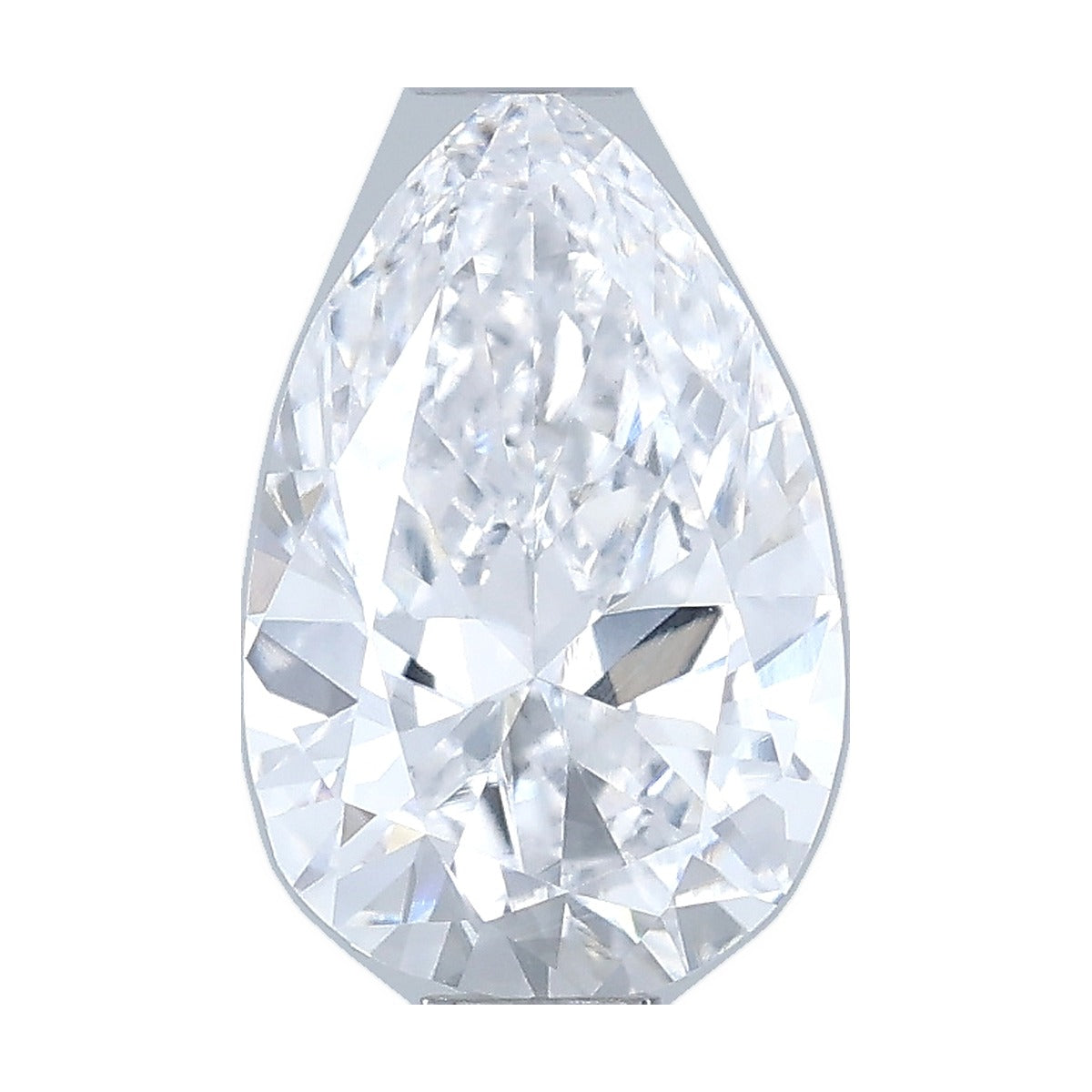 0.77 ct pear lab-grown diamond, D color, VVS2 clarity, IGI certified, still from its 360° video