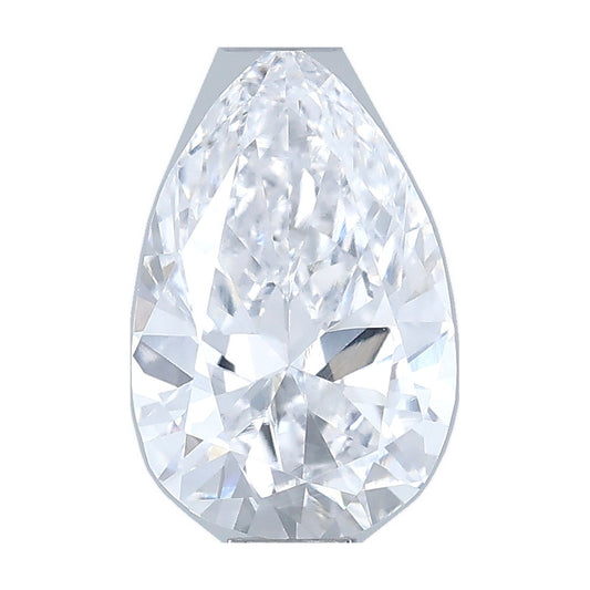 0.77 ct pear lab-grown diamond, D color, VVS2 clarity, IGI certified, still from its 360° video