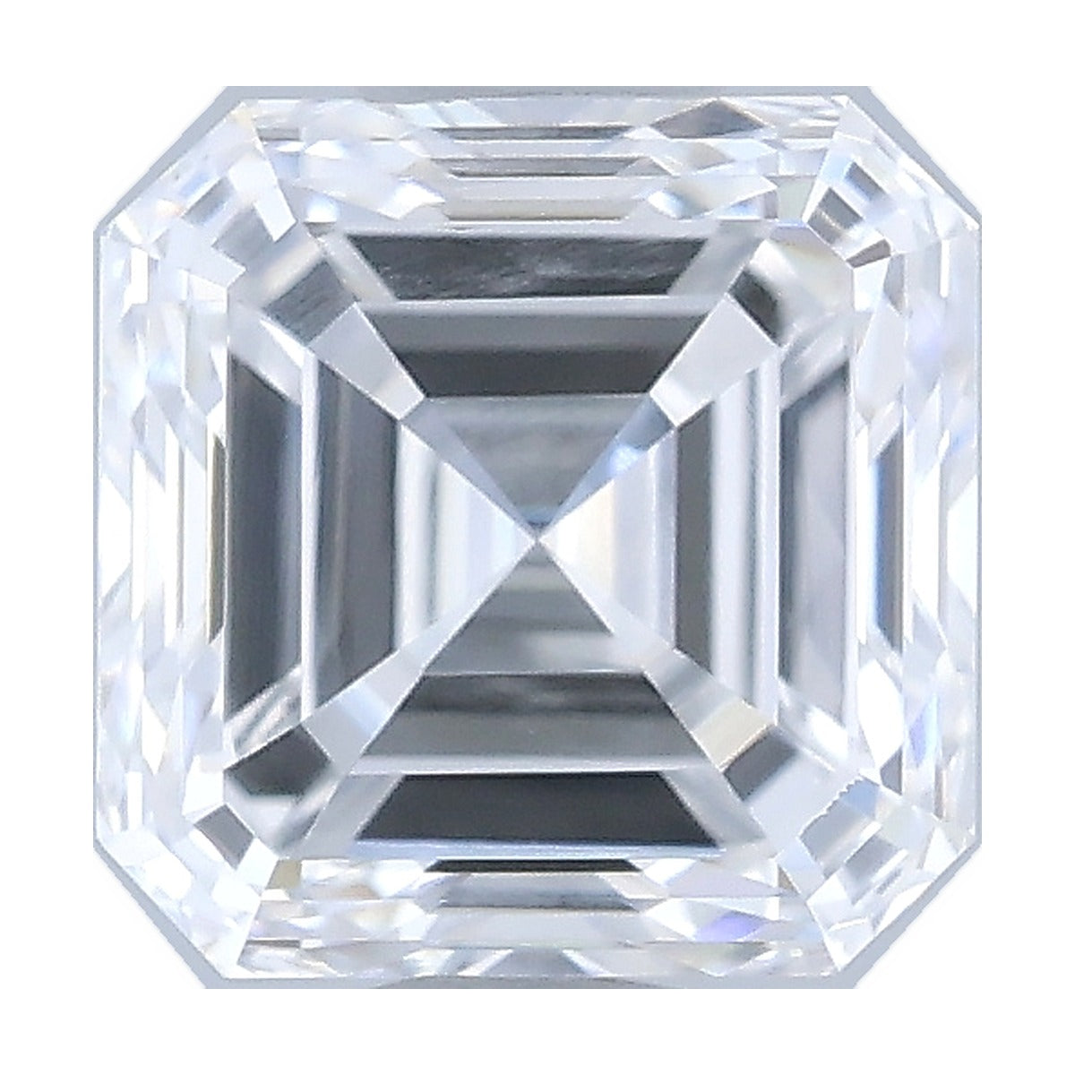0.78 ct asscher lab-grown diamond, D color, VVS2 clarity, IGI certified, still from its 360° video