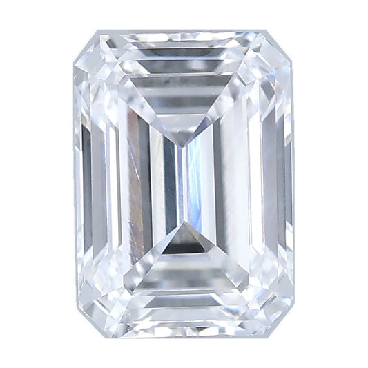 0.78 ct emerald lab-grown diamond, D color, VVS2 clarity, IGI certified, still from its 360° video