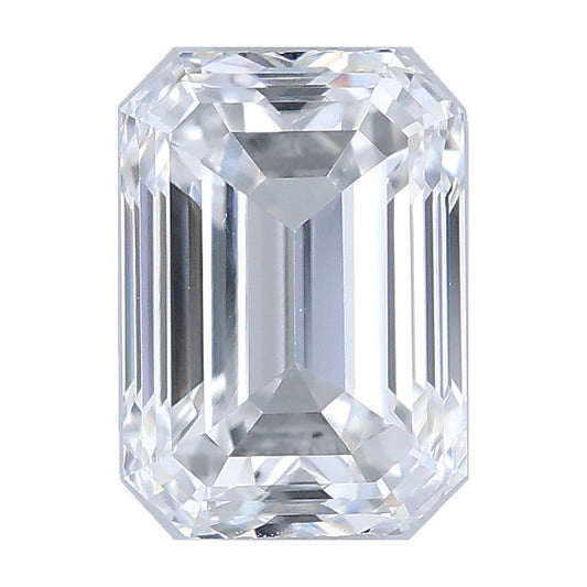 0.80 ct emerald lab-grown diamond, D color, VS1 clarity, IGI certified, still from its 360° video