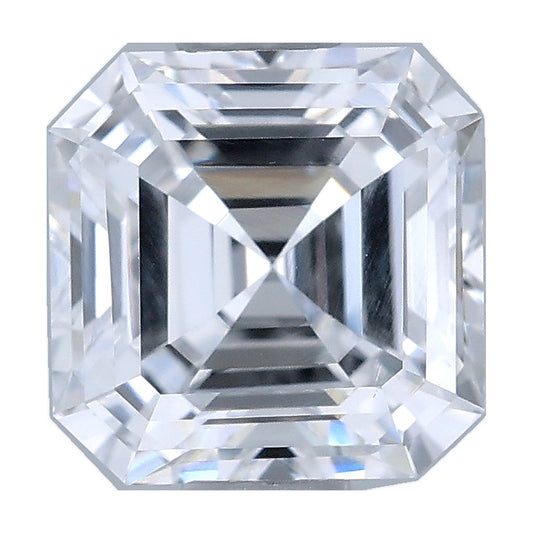 0.86 ct asscher lab-grown diamond, D color, VS1 clarity, IGI certified, still from its 360° video