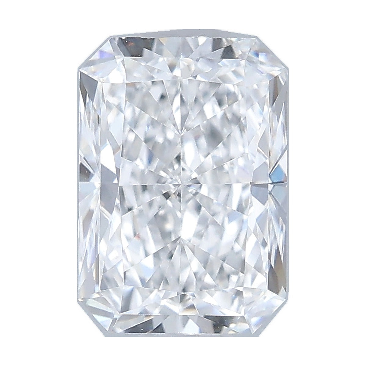 0.87 ct radiant lab-grown diamond, E color, VVS2 clarity, IGI certified, still from its 360° video