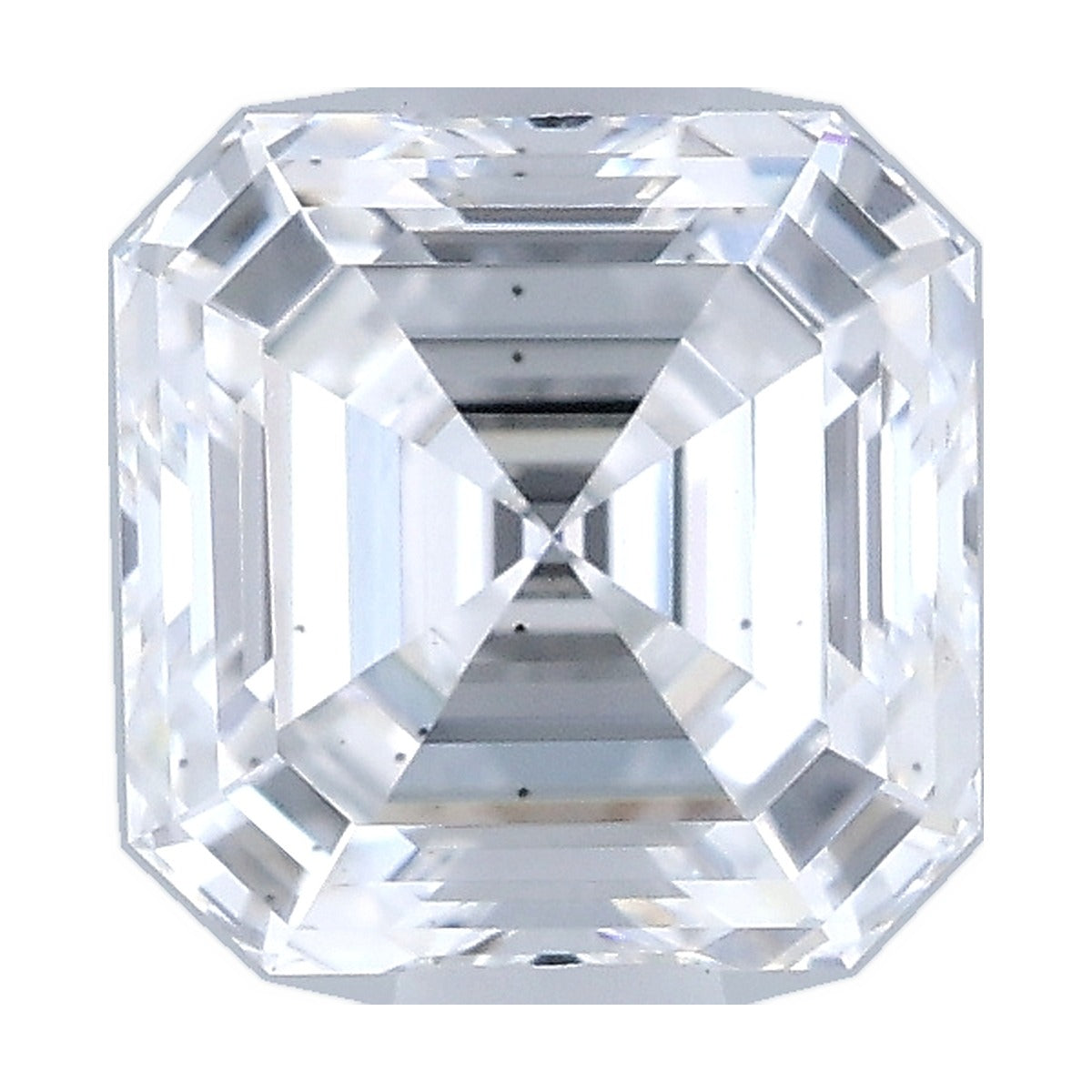 0.91 ct asscher lab-grown diamond, D color, SI1 clarity, IGI certified, still from its 360° video