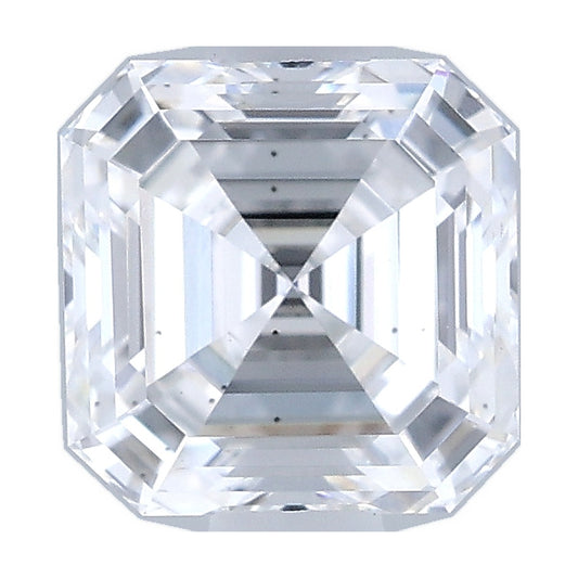0.91 ct asscher lab-grown diamond, D color, SI1 clarity, IGI certified, still from its 360° video