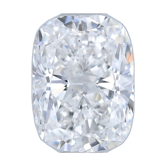 0.91 ct elongated cushion lab-grown diamond, E color, VS1 clarity, IGI certified, still from its 360° video