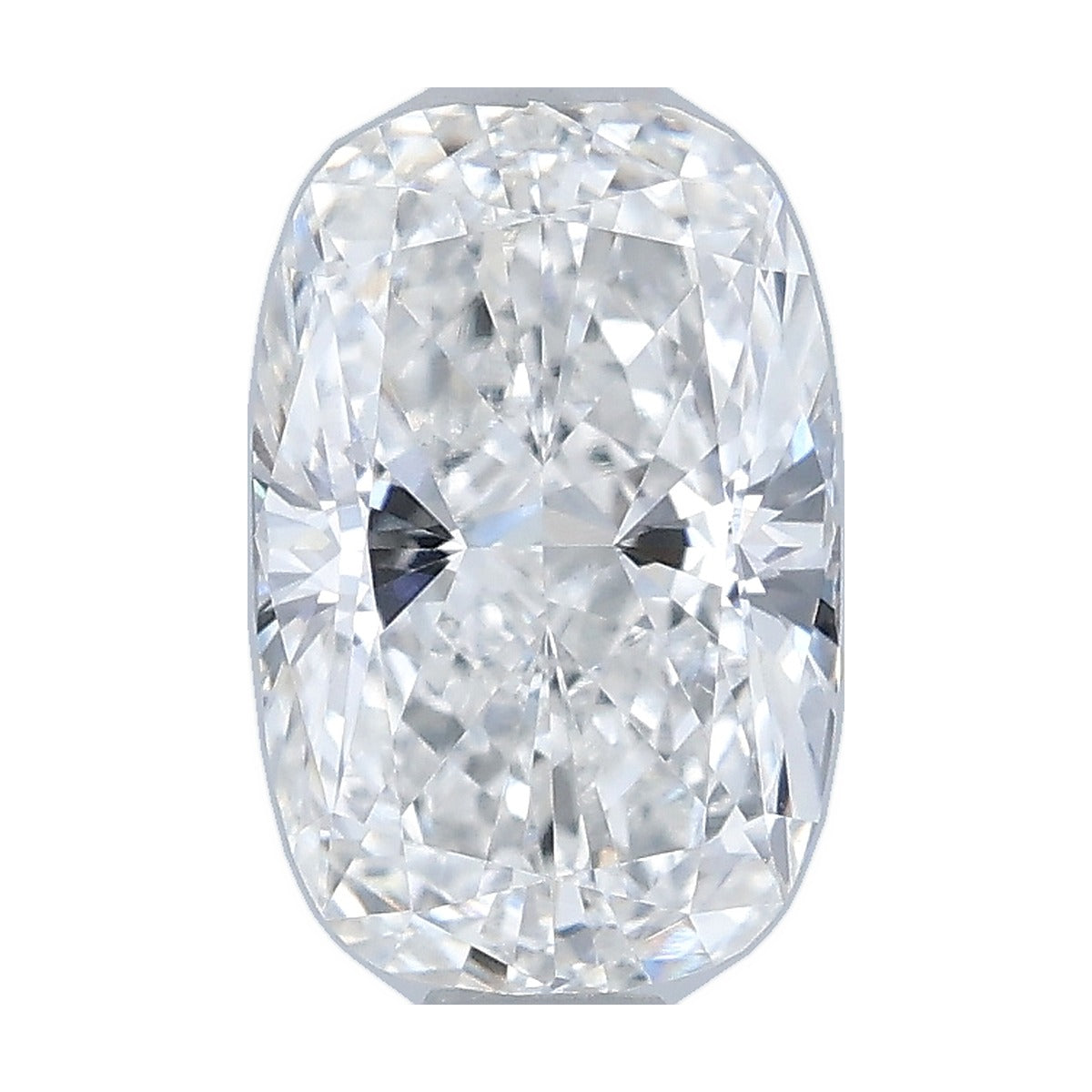 0.93 ct elongated cushion lab-grown diamond, F color, VVS2 clarity, IGI certified, still from its 360° video