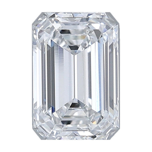0.95 ct emerald lab-grown diamond, D color, VS1 clarity, IGI certified, still from its 360° video