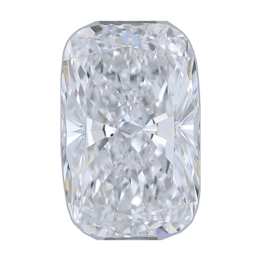 0.96 ct elongated cushion lab-grown diamond, D color, VS1 clarity, IGI certified, still from its 360° video