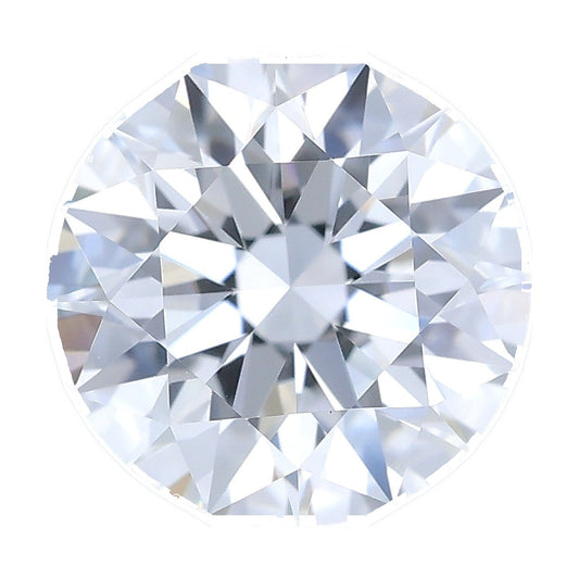 0.96 ct round lab-grown diamond, D color, VVS2 clarity, IGI certified, still from its 360° video