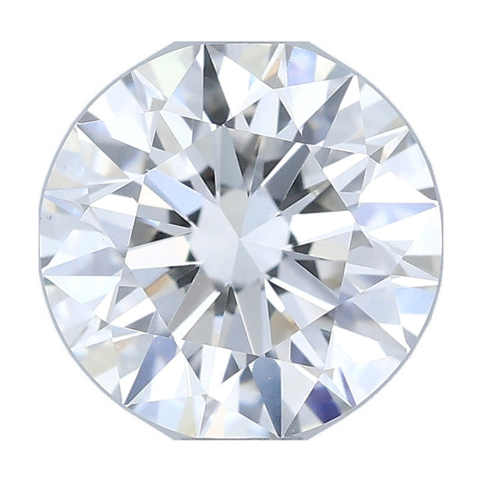 0.96 ct round lab-grown diamond, F color, VVS2 clarity, IGI certified, still from its 360° video