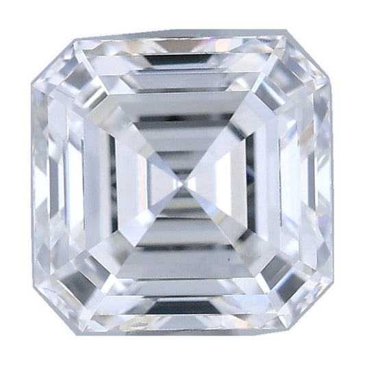 0.97 ct asscher lab-grown diamond, E color, VS1 clarity, IGI certified, still from its 360° video