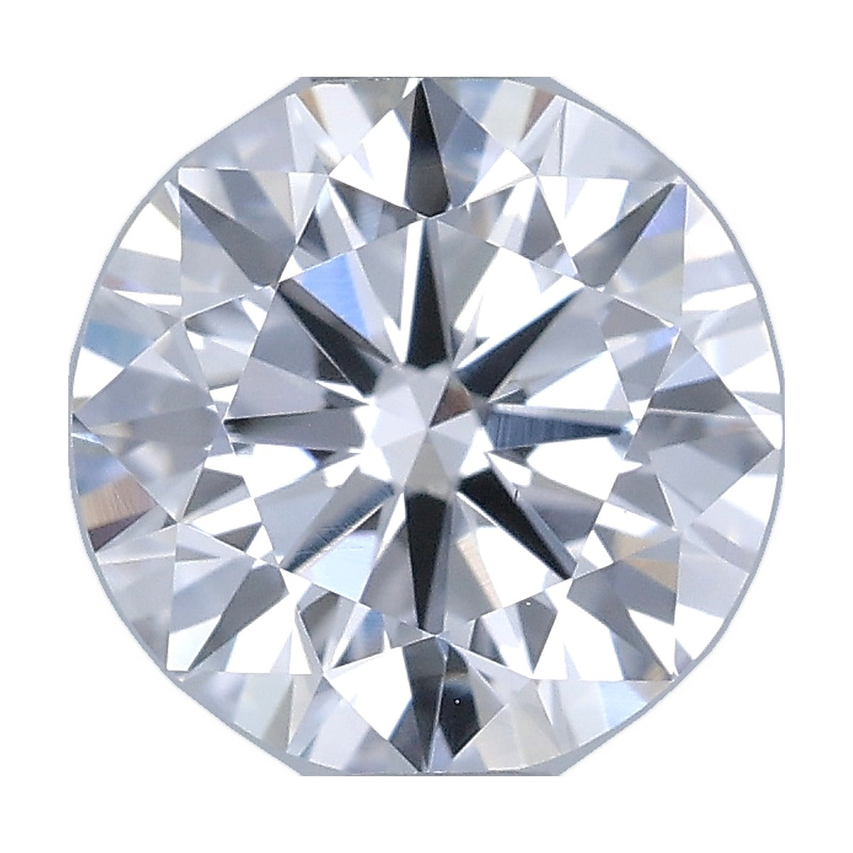 0.97 ct round lab-grown diamond, D color, VS1 clarity, IGI certified, still from its 360° video