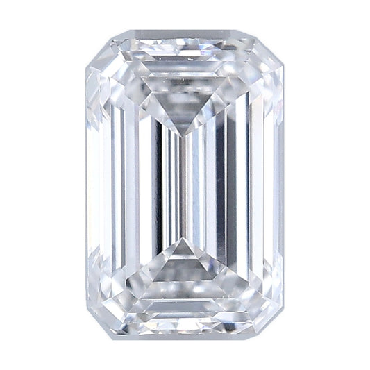 0.98 ct emerald lab-grown diamond, D color, VS1 clarity, IGI certified, still from its 360° video