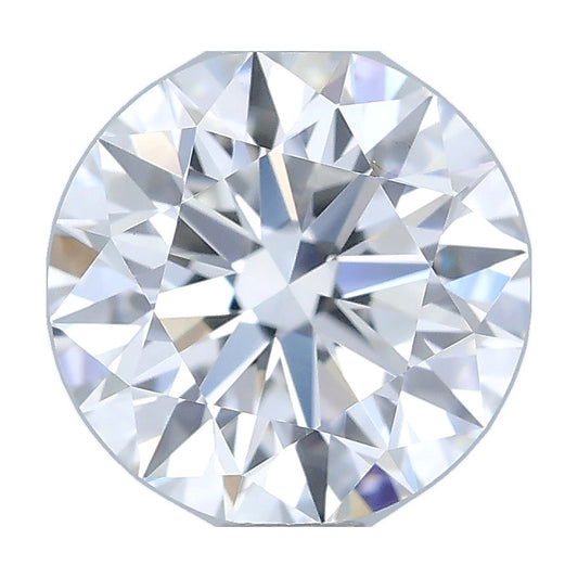0.99 ct round lab-grown diamond, E color, VVS2 clarity, IGI certified, still from its 360° video