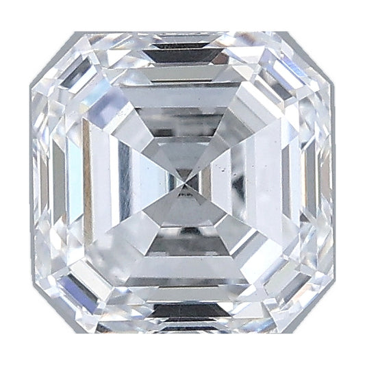 1.00 ct asscher lab-grown diamond, D color, VS1 clarity, IGI certified, still from its 360° video