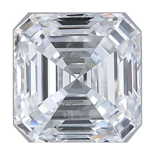 1.00 ct asscher lab-grown diamond, D color, VS1 clarity, IGI certified, still from its 360° video
