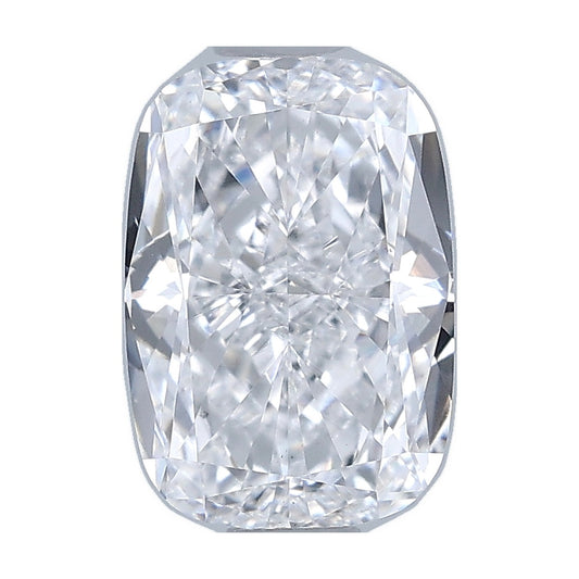 1.00 ct elongated cushion lab-grown diamond, D color, VS1 clarity, IGI certified, still from its 360° video