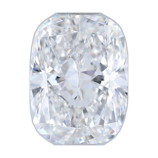 1.00 ct elongated cushion lab-grown diamond, E color, VVS2 clarity, IGI certified, still from its 360° video