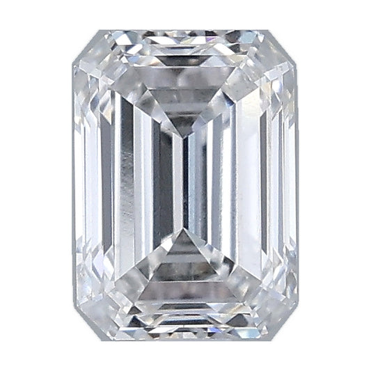 1.00 ct emerald lab-grown diamond, F color, VS1 clarity, IGI certified, still from its 360° video