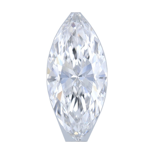 1.00 ct marquise lab-grown diamond, D color, VVS2 clarity, IGI certified, still from its 360° video