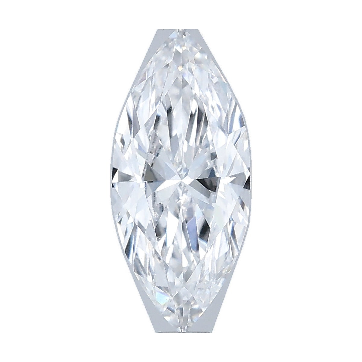 1.00 ct marquise lab-grown diamond, D color, VVS2 clarity, IGI certified, still from its 360° video