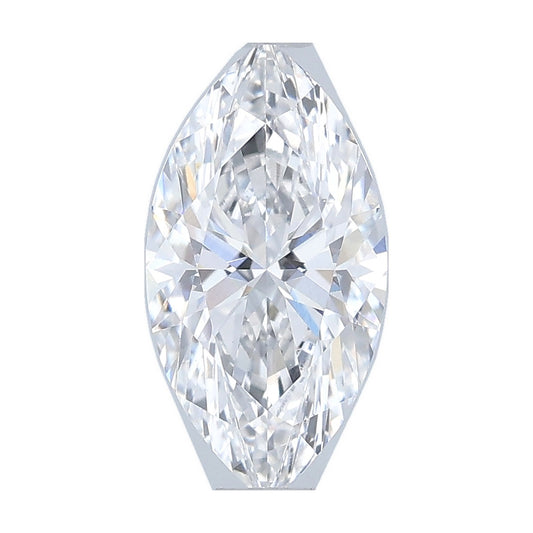 1.00 ct marquise lab-grown diamond, E color, VS1 clarity, IGI certified, still from its 360° video