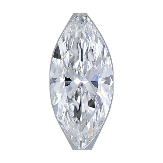 1.00 ct marquise lab-grown diamond, E color, VVS2 clarity, IGI certified, still from its 360° video
