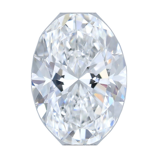 1.00 ct oval lab-grown diamond, D color, VS1 clarity, IGI certified, still from its 360° video