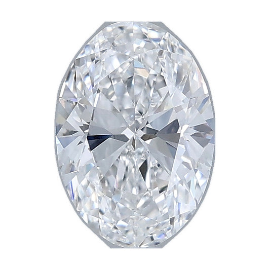 1.00 ct oval lab-grown diamond, D color, VS1 clarity, IGI certified, still from its 360° video