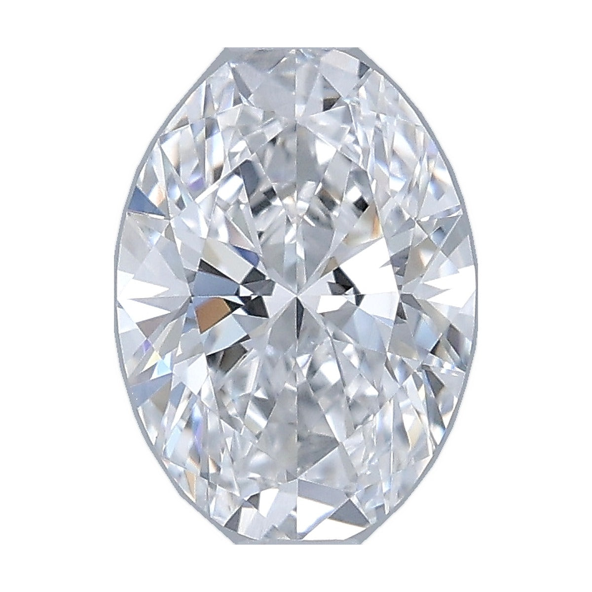 1.00 ct oval lab-grown diamond, D color, VS2 clarity, IGI certified, still from its 360° video