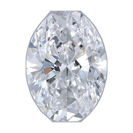 1.00 ct oval lab-grown diamond, D color, VS2 clarity, IGI certified, still from its 360° video