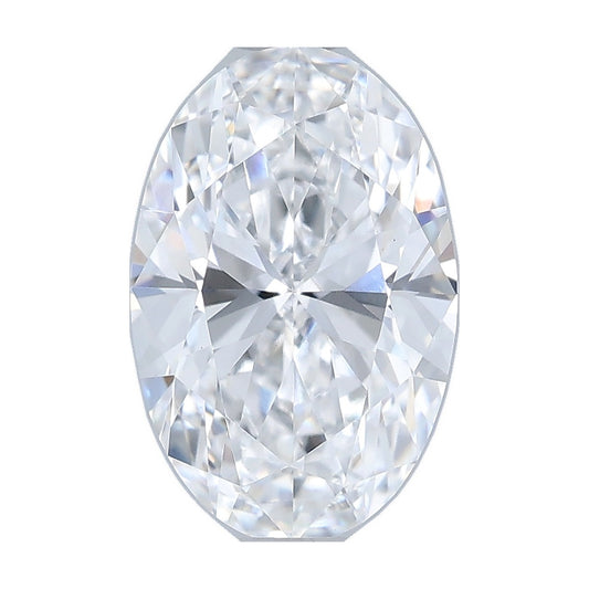 1.00 ct oval lab-grown diamond, D color, VVS2 clarity, IGI certified, still from its 360° video