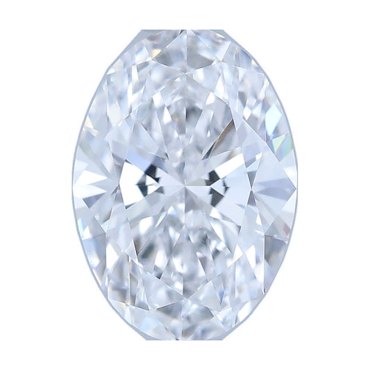 1.00 ct oval lab-grown diamond, D color, VVS2 clarity, IGI certified, still from its 360° video