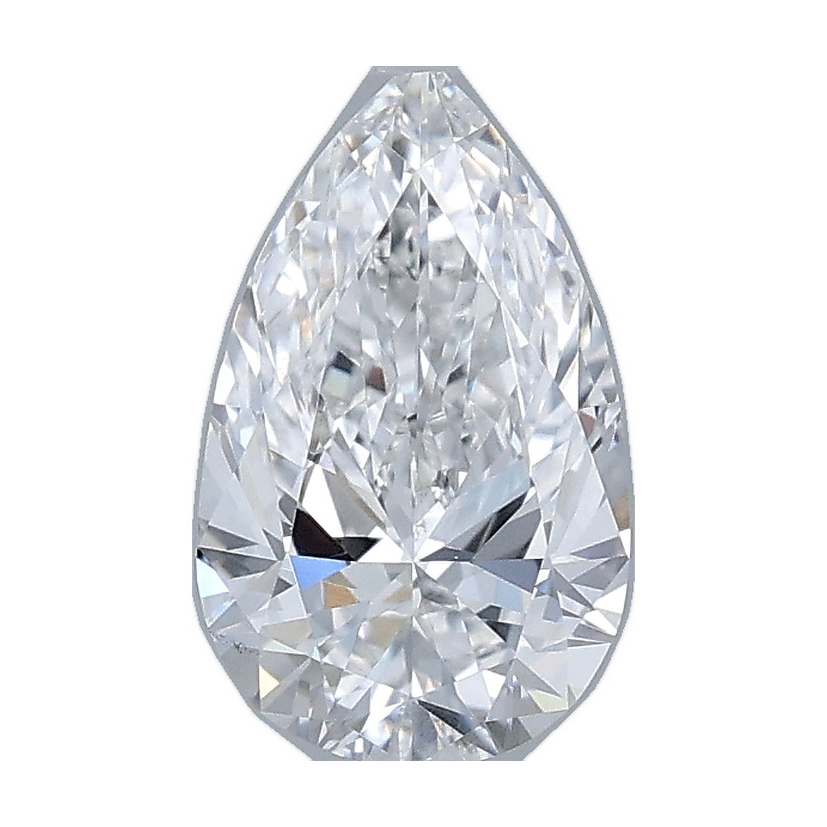 1.00 ct pear lab-grown diamond, D color, VS1 clarity, IGI certified, still from its 360° video