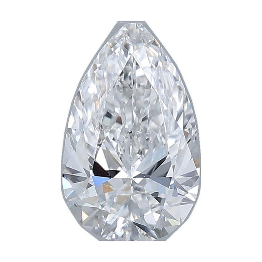 1.00 ct pear lab-grown diamond, D color, VS1 clarity, IGI certified, still from its 360° video