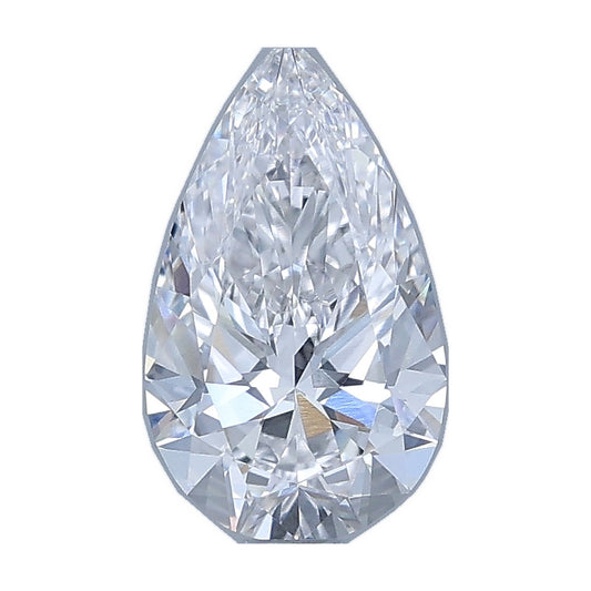 1.00 ct pear lab-grown diamond, E color, VVS2 clarity, IGI certified, still from its 360° video