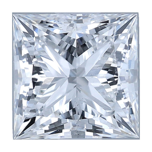 1.00 ct princess lab-grown diamond, D color, VS1 clarity, IGI certified, still from its 360° video