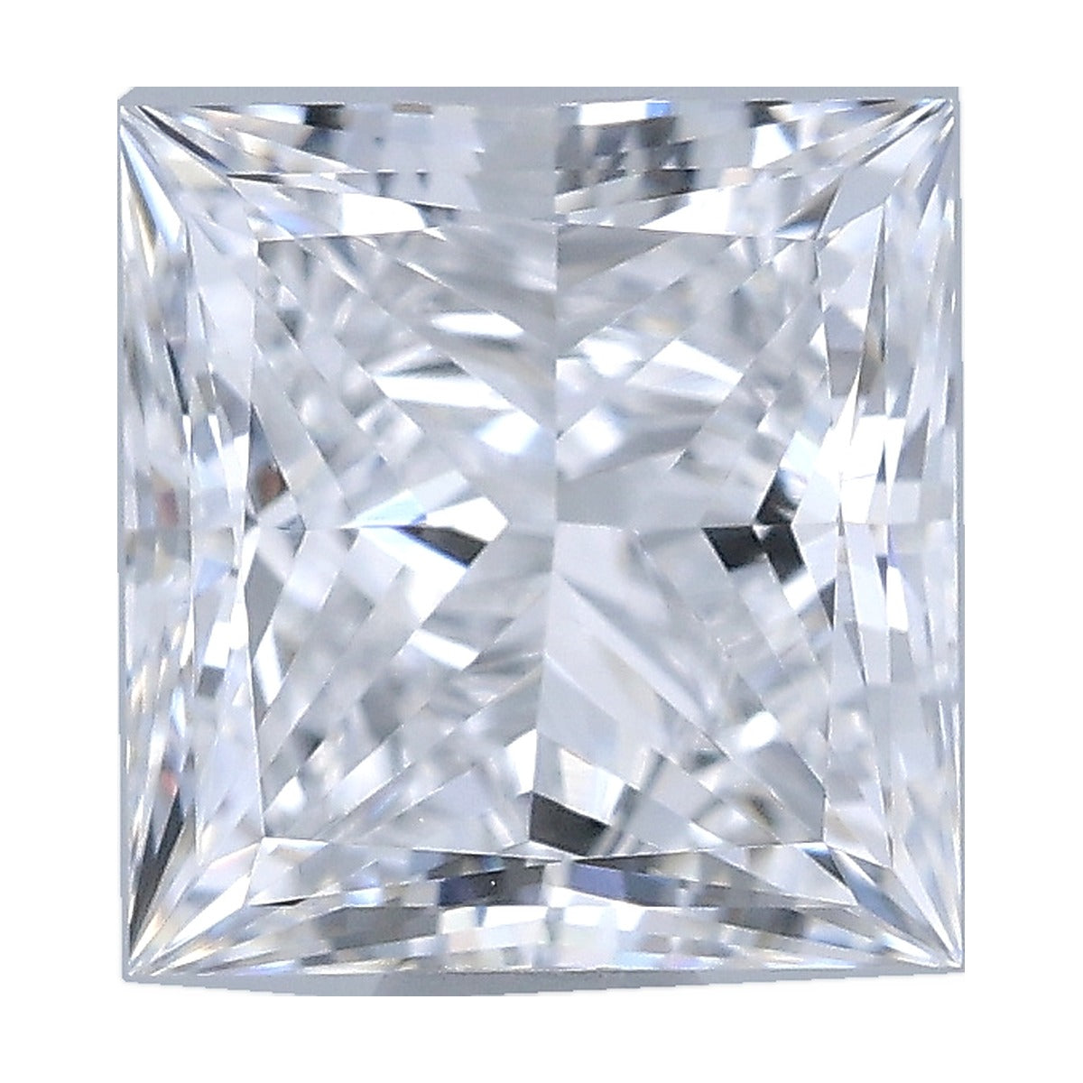 1.00 ct princess lab-grown diamond, D color, VVS1 clarity, IGI certified, still from its 360° video