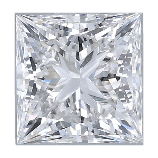 1.00 ct princess lab-grown diamond, F color, VS1 clarity, IGI certified, still from its 360° video