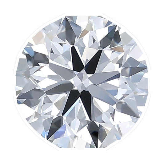 1.00 ct round lab-grown diamond, D color, VVS2 clarity, IGI certified, still from its 360° video