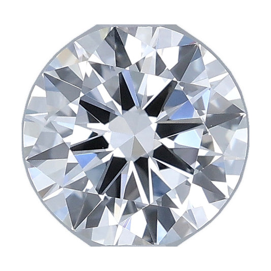 1.00 ct round lab-grown diamond, E color, VVS2 clarity, IGI certified, still from its 360° video