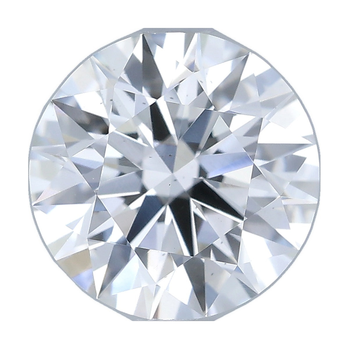 1.00 ct round lab-grown diamond, F color, VS2 clarity, IGI certified, still from its 360° video