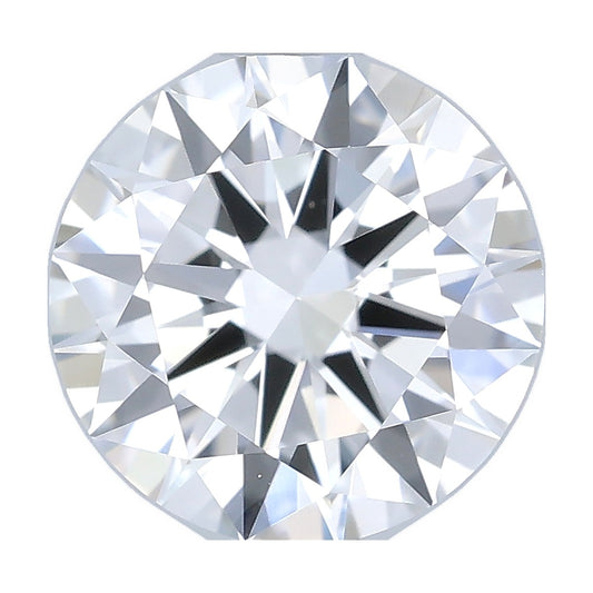 1.00 ct round lab-grown diamond, F color, VVS2 clarity, IGI certified, still from its 360° video